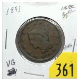 1841 U.S. Large cent