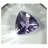 10 x 10 x10mm trillion cut amethyst, approx.