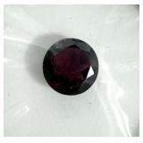 Round cut garnet, approx. 1.0 ct.