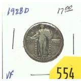 1928-D Standing Liberty quarter