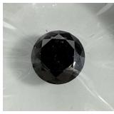 7.0mm Round cut black diamond, 1.46 cts.
