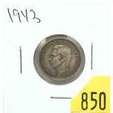 1943 British 6 pence