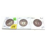 X 3 - Half dollars, Proof, mixed dates -X 3-