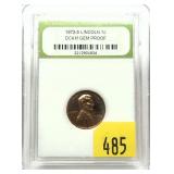 1972-S Lincoln cent, INB slab certified, Proof