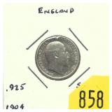 1904 British 6 pence