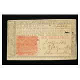 Colonial 1776 Six Shillings