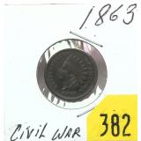 1863 Indian Head cent