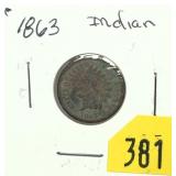1863 Indian Head cent