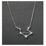 Sterling silver 16' Libra zodiac constellation