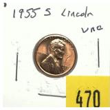 1955-S Lincoln cent