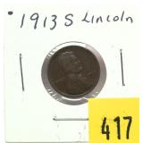 1913-S Lincoln cent