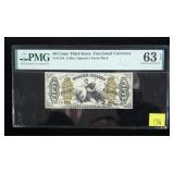 50-cent Third Issue fractional currency, slab