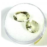 Lot, oval cut citrines, 2 pcs. 4.9 cts. t.w.