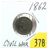 1862 Indian Head cent
