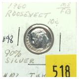 1960 Roosevelt dime, Proof