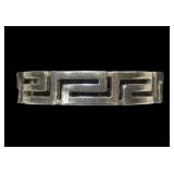 Sterling silver Greek Key band ring, size 8.75