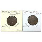 x2- 2-cent pieces, -x2 coins, Sold by the piece,