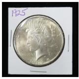 1925 Peace dollar, BU