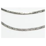 Sterling silver 20' serpentine chain necklace,