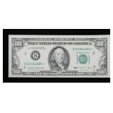 $100 Federal Reserve star note, Unc., series of