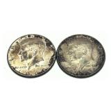 x2- Half dollars, 40% silver, -x2 half dollars,