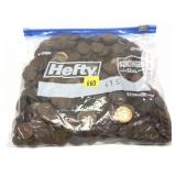 Lot; Wheat cents - S mint marks, 600 pieces