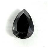 8.0 x 5.5mm pear cut black diamond, 1.12 cts.