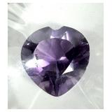 10 x 10mm heart shape amethyst, approx. 3.0 cts.