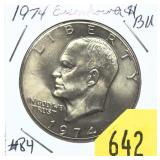 1974 Eisenhower dollar