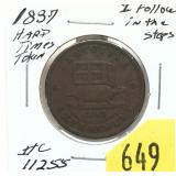 1837 Hard Times token