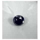 5.0mm round cut black diamond, 0.46 ct.