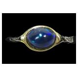 Sterling silver rhodium plated and gold wash