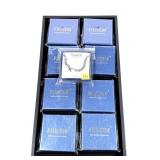 Lot, Fiusem silver tone Cuban chain initial letter