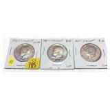 X 3 -Kennedy half dollars, 40% Silver Proof ,