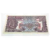 British one pound note