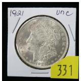 1921 Morgan dollar, gem BU