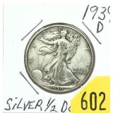 1939-D Walking Liberty half dollar
