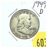 1949-D Franklin half dollar