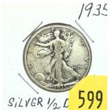1935 Walking Liberty half dollar