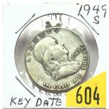 1949-S Franklin half dollar