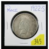 1922-S Peace dollar