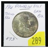 1961 Franklin half dollar, BU