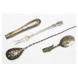 Lot, sterling silver, 4 pcs., 2.020 T. oz.