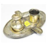 Sterling silver ashtray/smoking set, 3.110 T. oz.