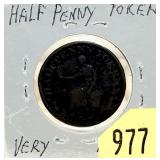 Wellington half penny token