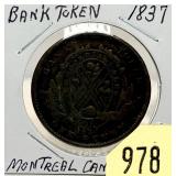 1837 Canadian penny bank token