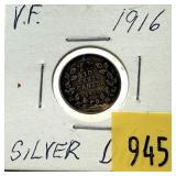 1916 Canadian 10-cents