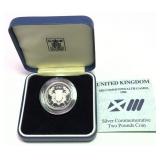 1986 Scotland 2 pound silver