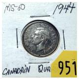 1944 Canadian 25-cents