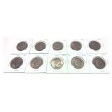 x10- Eisenhower dollars, mixed dates -x10 dollars